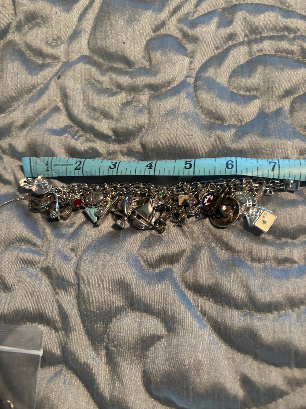 sterling silver vintage charm bracelet - Picture 9 of 11